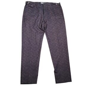 Karl Mommoo Italy 38x29 Herringbone Side Adjuster Sartorial No-Break‎ Pants